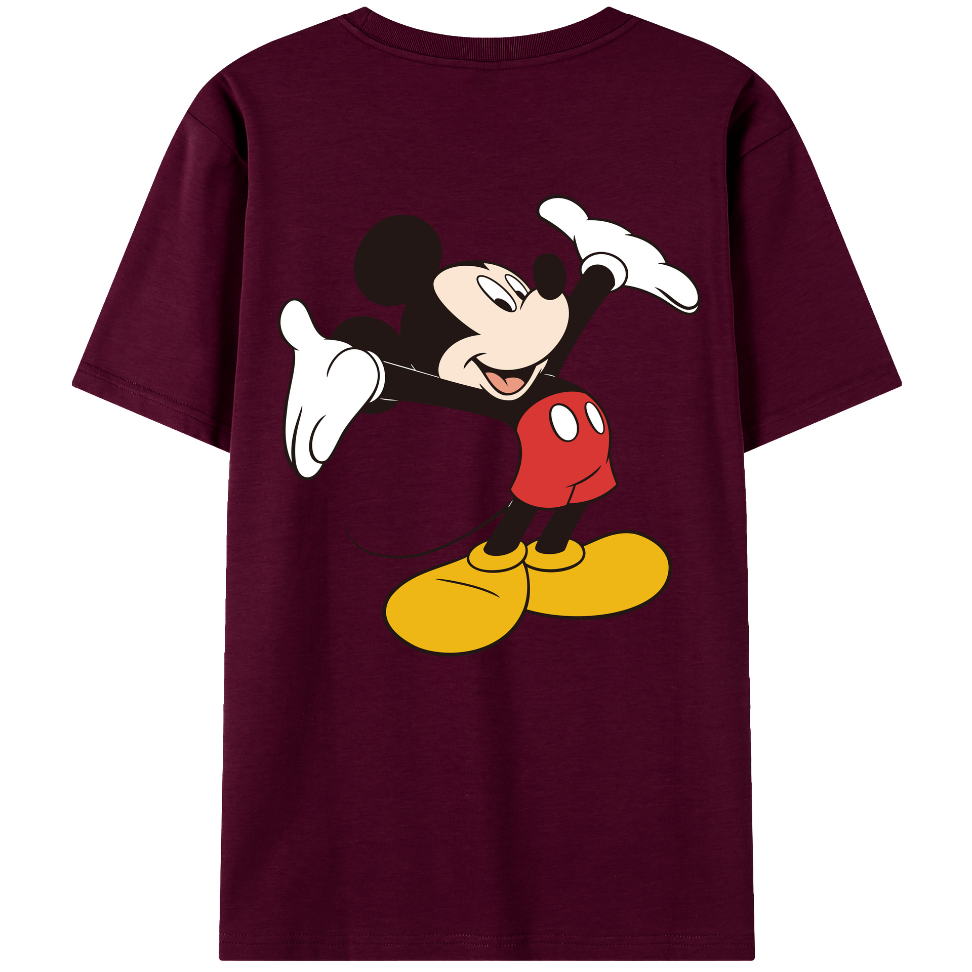 （画像用） ミッキーマウス Mickey Mouse レディース半袖Tシャツ(バックプリント)